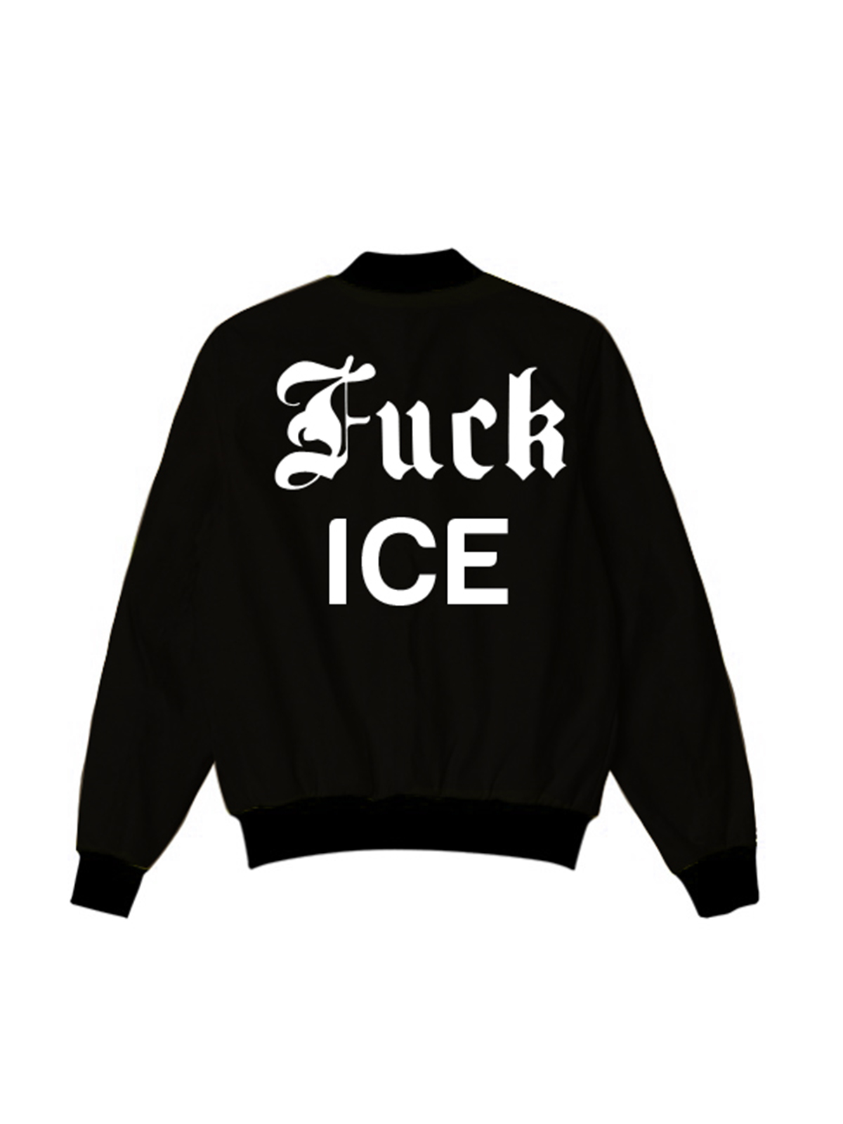 Men’s Fashion Fuck Ice Black Jacket
