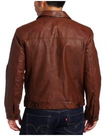 Men’s Leather Trucker Jacket