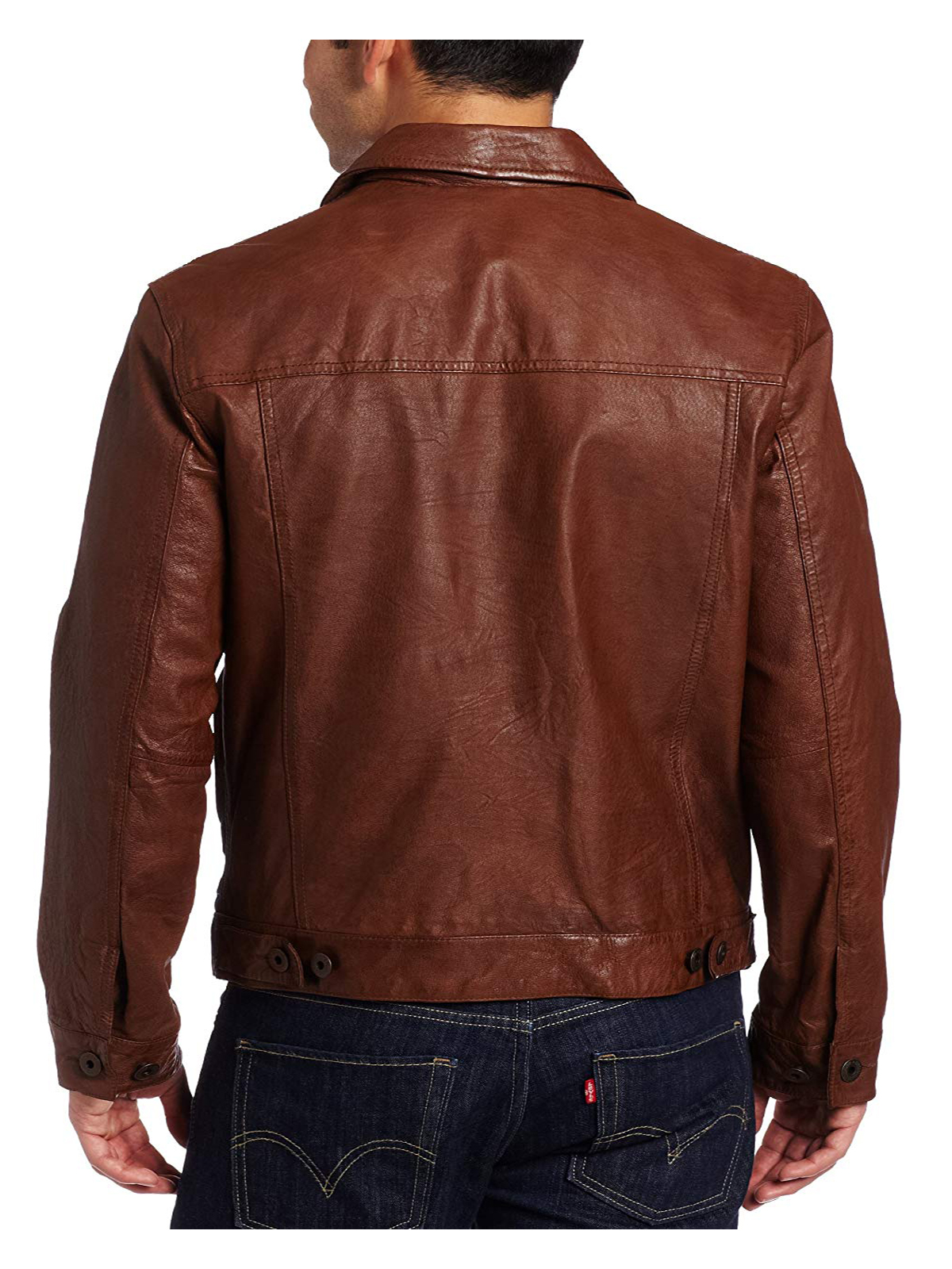 Men’s Leather Classic Trucker Jacket