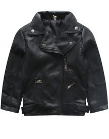 New Toddler Fashion Children Leather Jacket