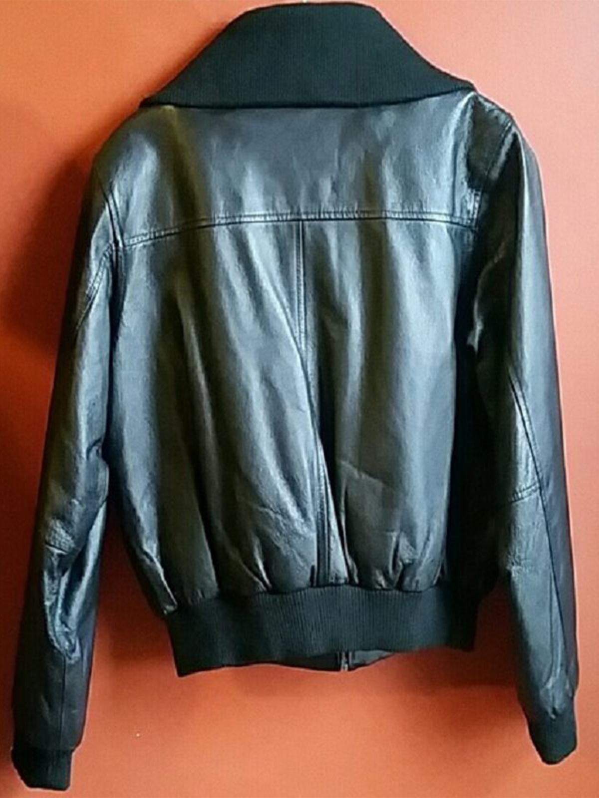 Pelle Moda Black Bomber Leather Jacket