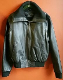 Pelle Moda Black Bomber Leather Jacket