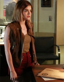 Pretty Little Liars Aria Montgomery Brown Vest