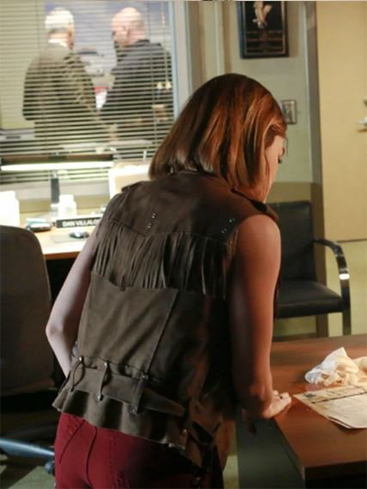 Pretty Little Liars Aria Montgomery Brown Vest