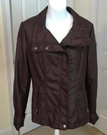 RDstyle Military Rhonda Faux Leather Jacket