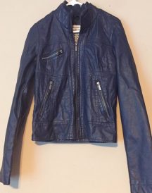 Route 66 Blue Zip Up Leather Jacket