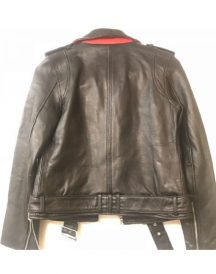 Sam Edelman Contrast Trim Moto Leather Jacket