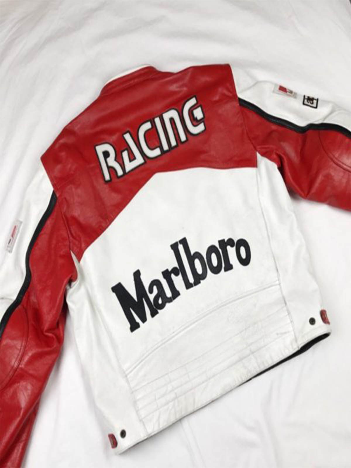 vintage leather racing jacket