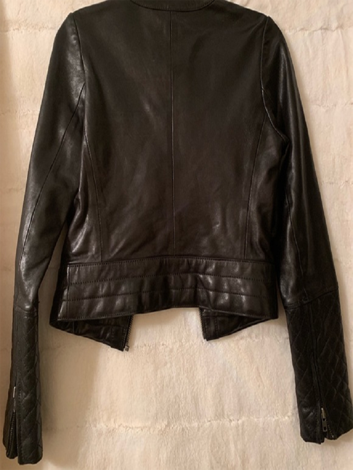 Women's Fashion Black Trouve Leather Jacket