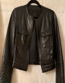 Womens Fashion Black Trouve Leather Jacket