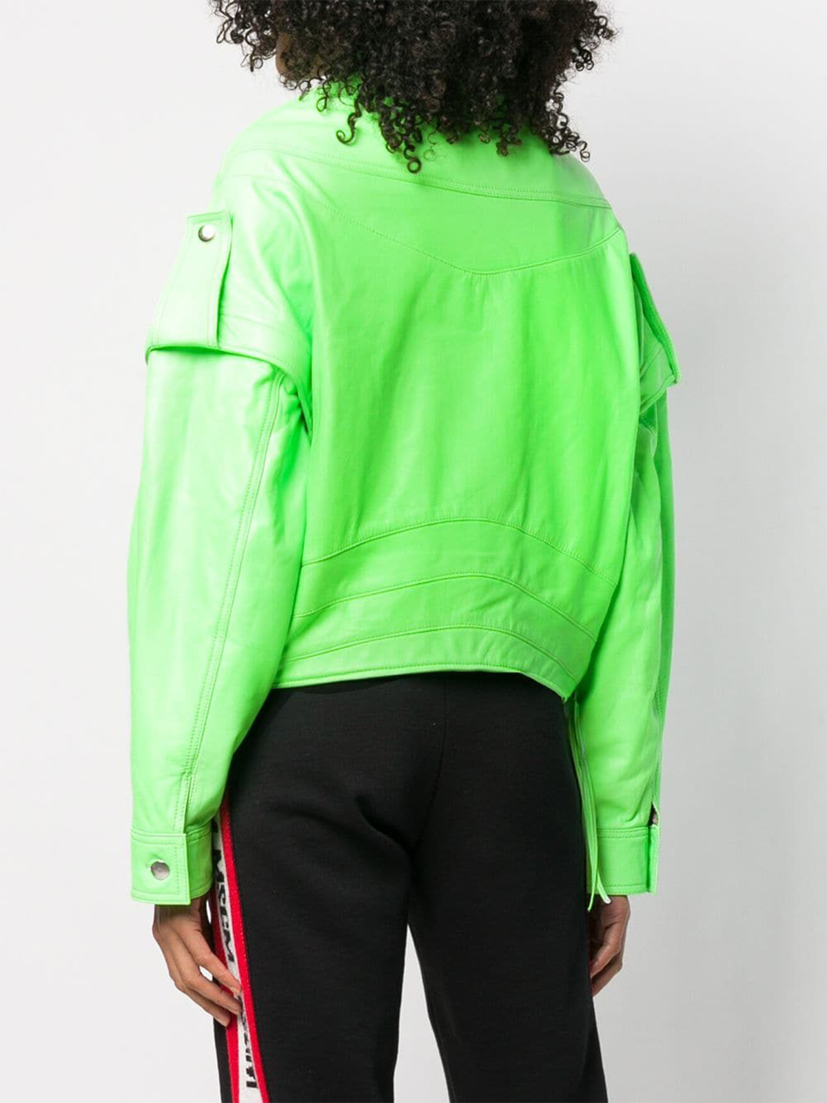 Womens Fashion Neon Leather Jacket