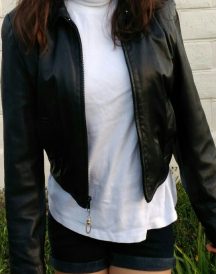 Womens Vericci Black Leather Jacket