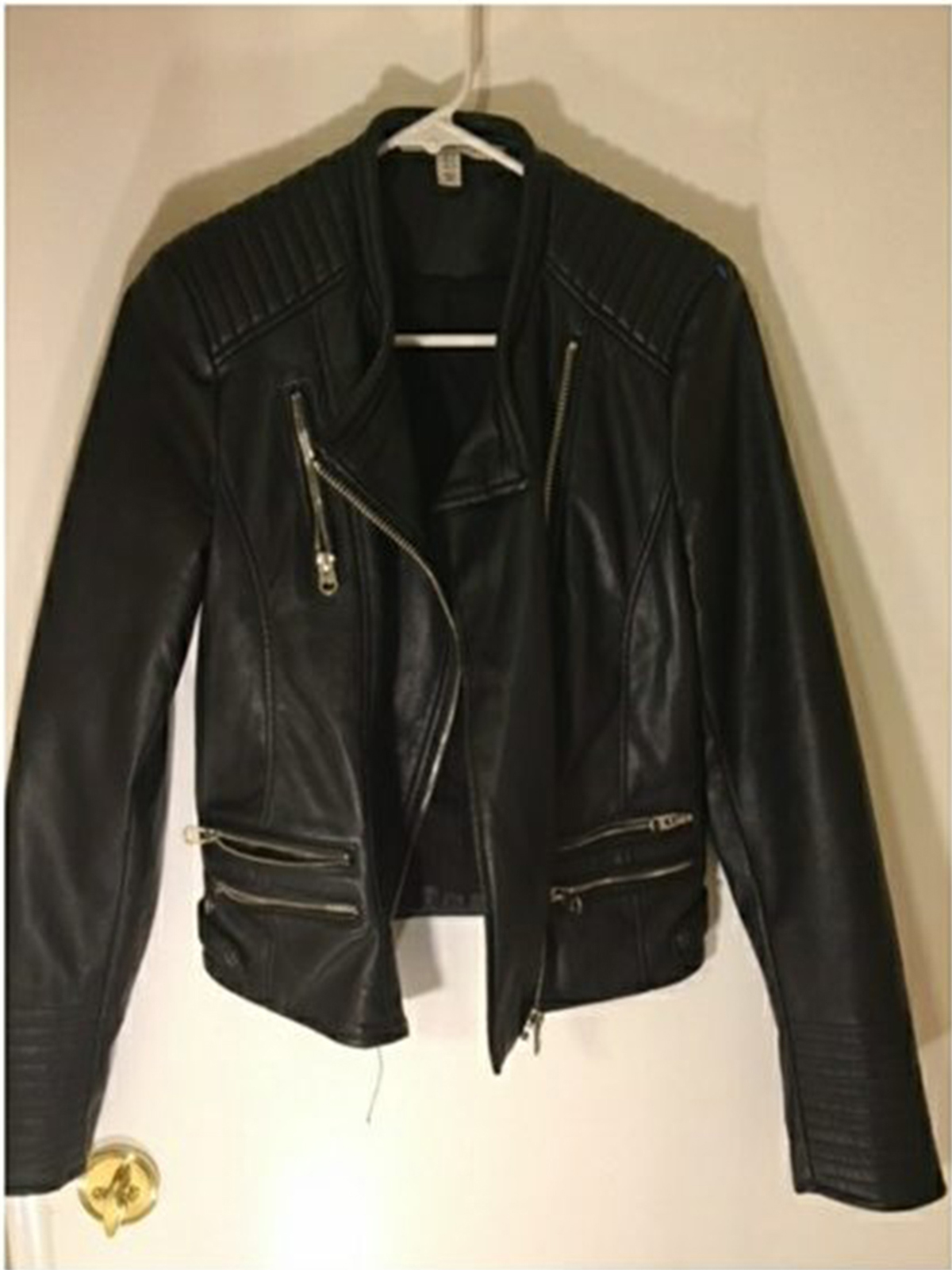 zara green biker jacket