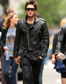 30 Seconds To Mars Jared Leto Black Leather Jacket For Men