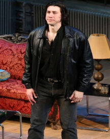 Adam Driver Casual Mens Black Leather Jacket Adam Driver Casual Mens Black Leather Jacket