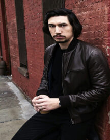 Adam Driver Mens Brown Bomber Jacket Adam Driver Mens Brown Bomber Jacket