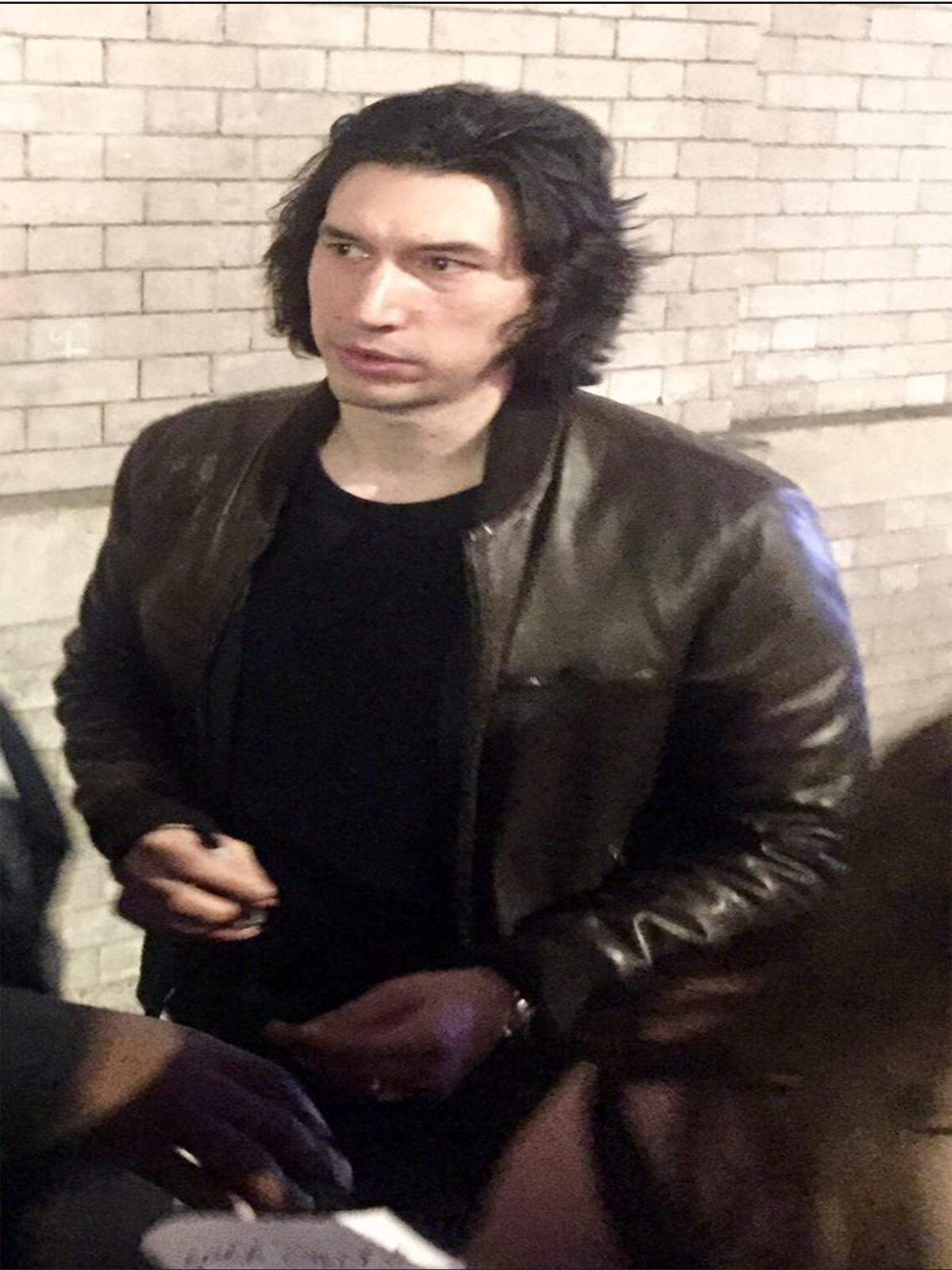 Adam Driver Mens Brown Leather Jacket