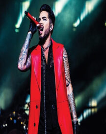 Adam Lambert Concert 2020 Red Leather Coat