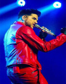 Adam Lambert Concert 2020 Red Leather Jacket Adam Lambert Concert 2020 Red Leather Jacket