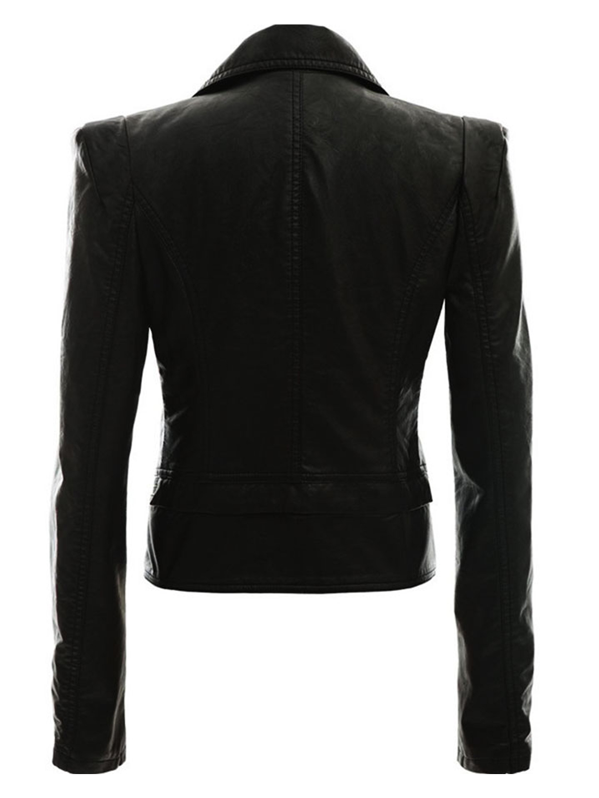 Alabama Women Biker Slim Fit Black Leather Jacket Stars Jackets
