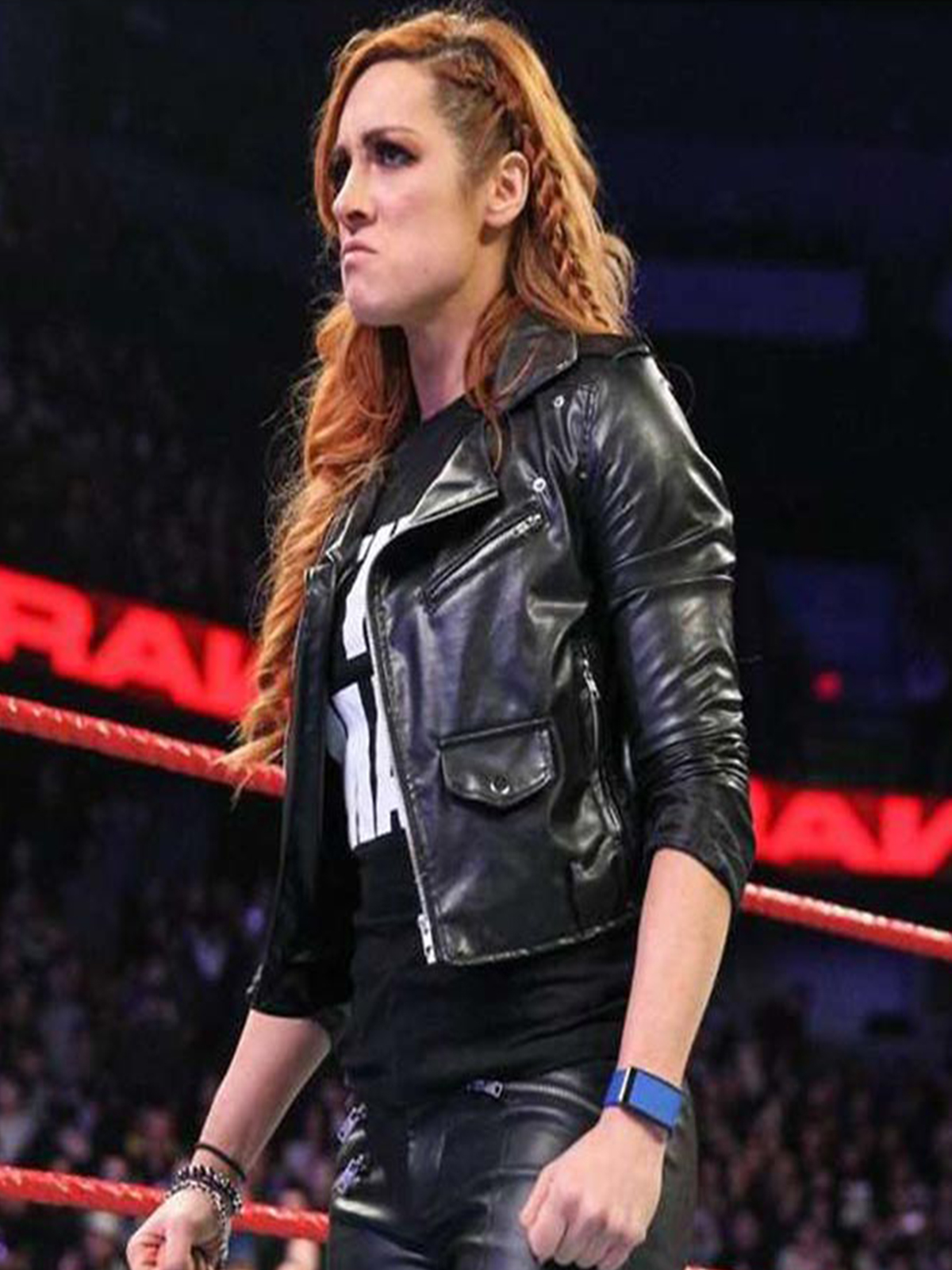 Becky Lynch Black Women Slim WWE Leather Jacket