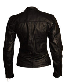 Black Women Slim Fit Biker Leather Jacket