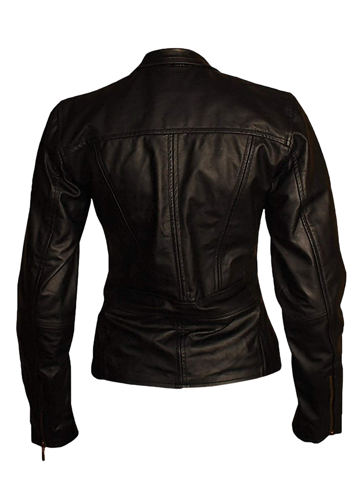 Black Women Slim Fit Biker Jacket