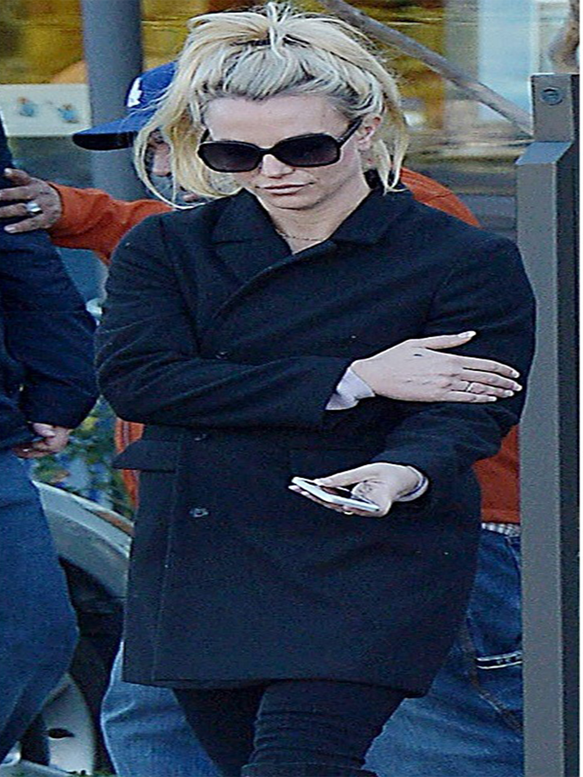 Britney Spears Black Wool Coat