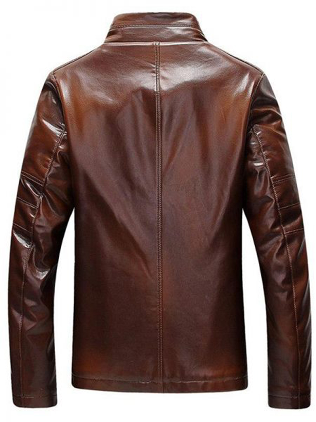 Brown Fur Slim-fit Jacket For Men