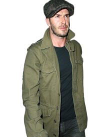 David Beckham Men’s Green Cotton Coat