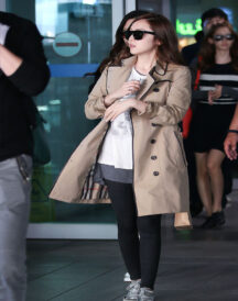 K-Pop Celebrity Jessica Jung Brown Cotton Over coat