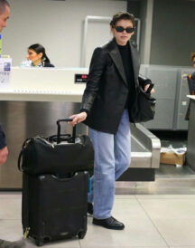 Kaia Gerber Black Casual Genuine Blazer Jacket