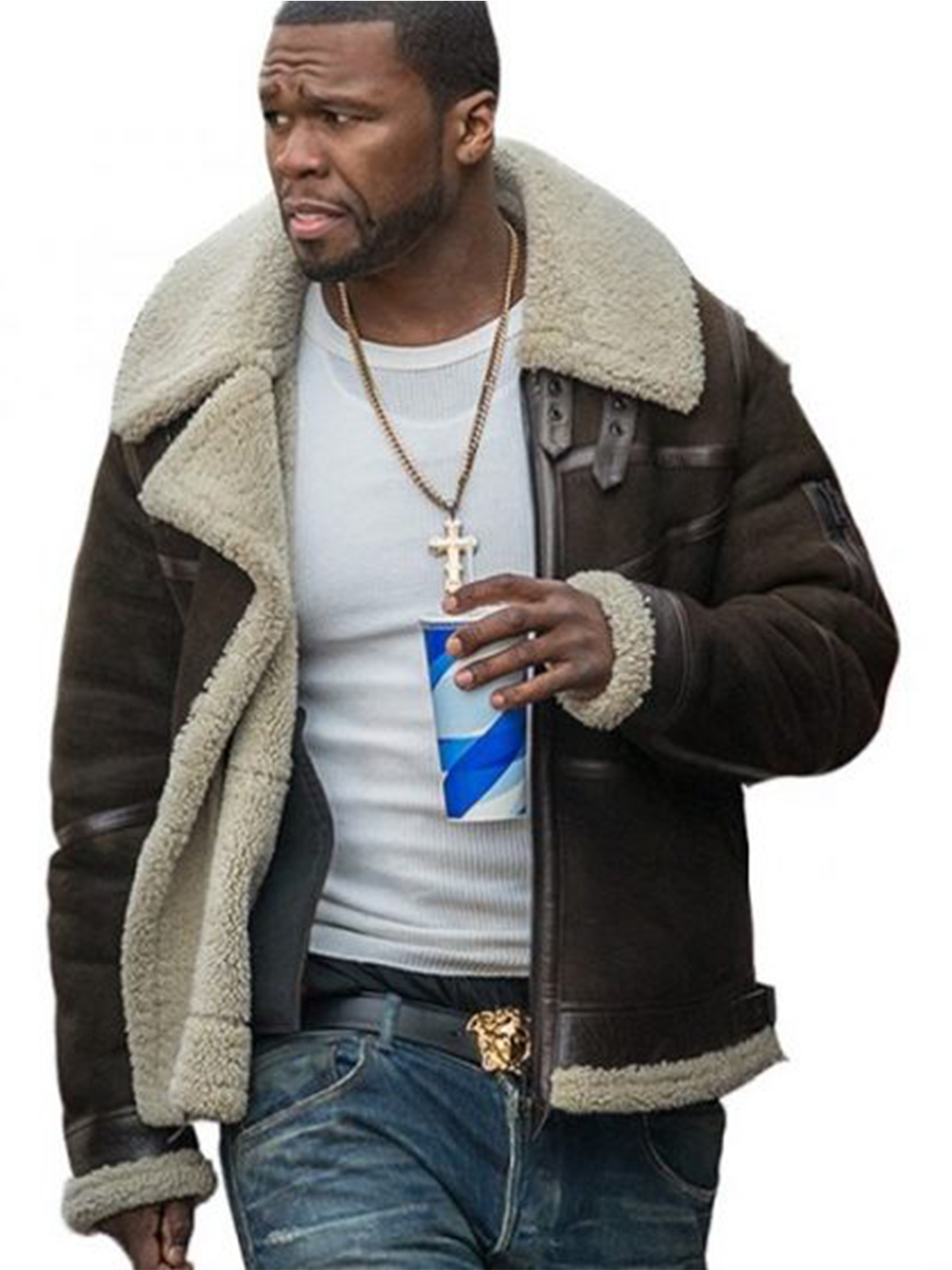 Kanan Power 50 Cent Elegant Suede Leather Jacket