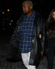 Kanye West Black Leather Coat Kanye West Black Leather Coat