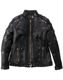 Katie Cassidy Black Canary Leather Slim Fit Jacket Arrow Season 5