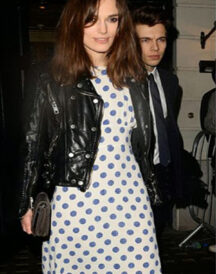 Keira Knightley Black Biker Jacket