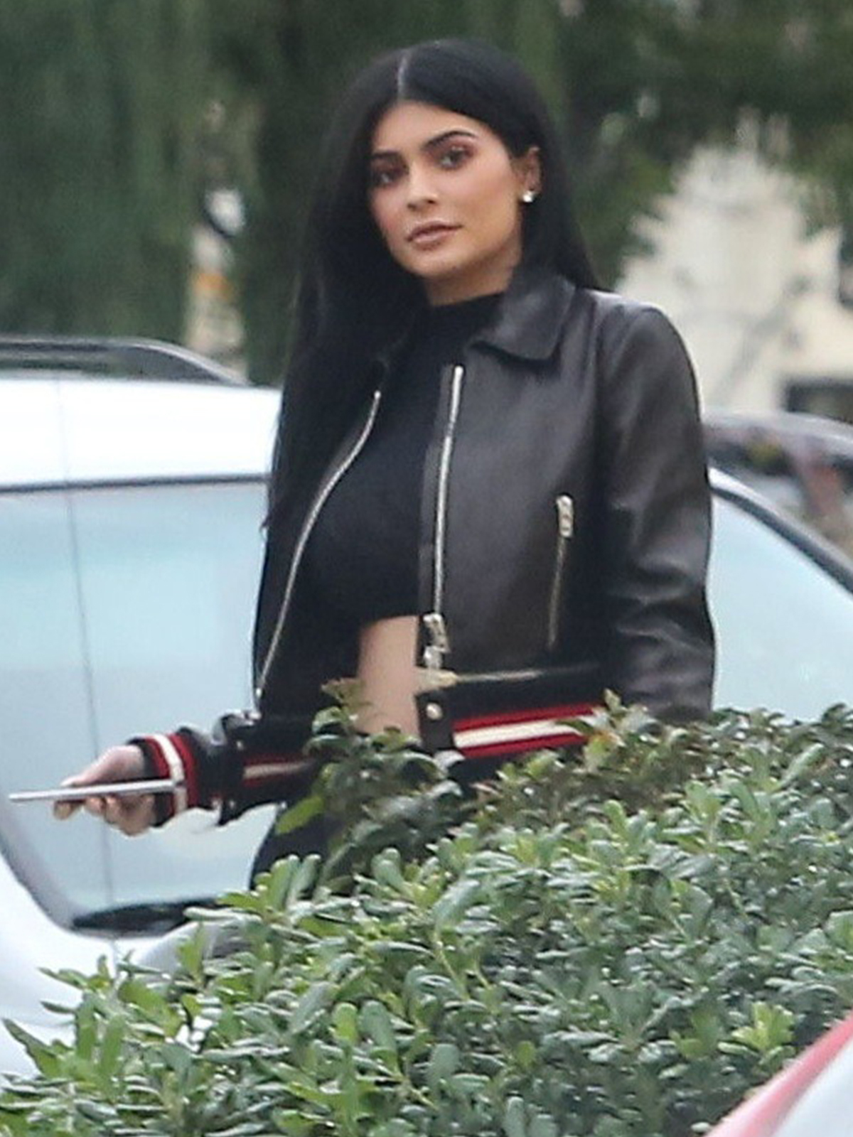 Kylie Jenner Slimfit Varsity leather Jacket