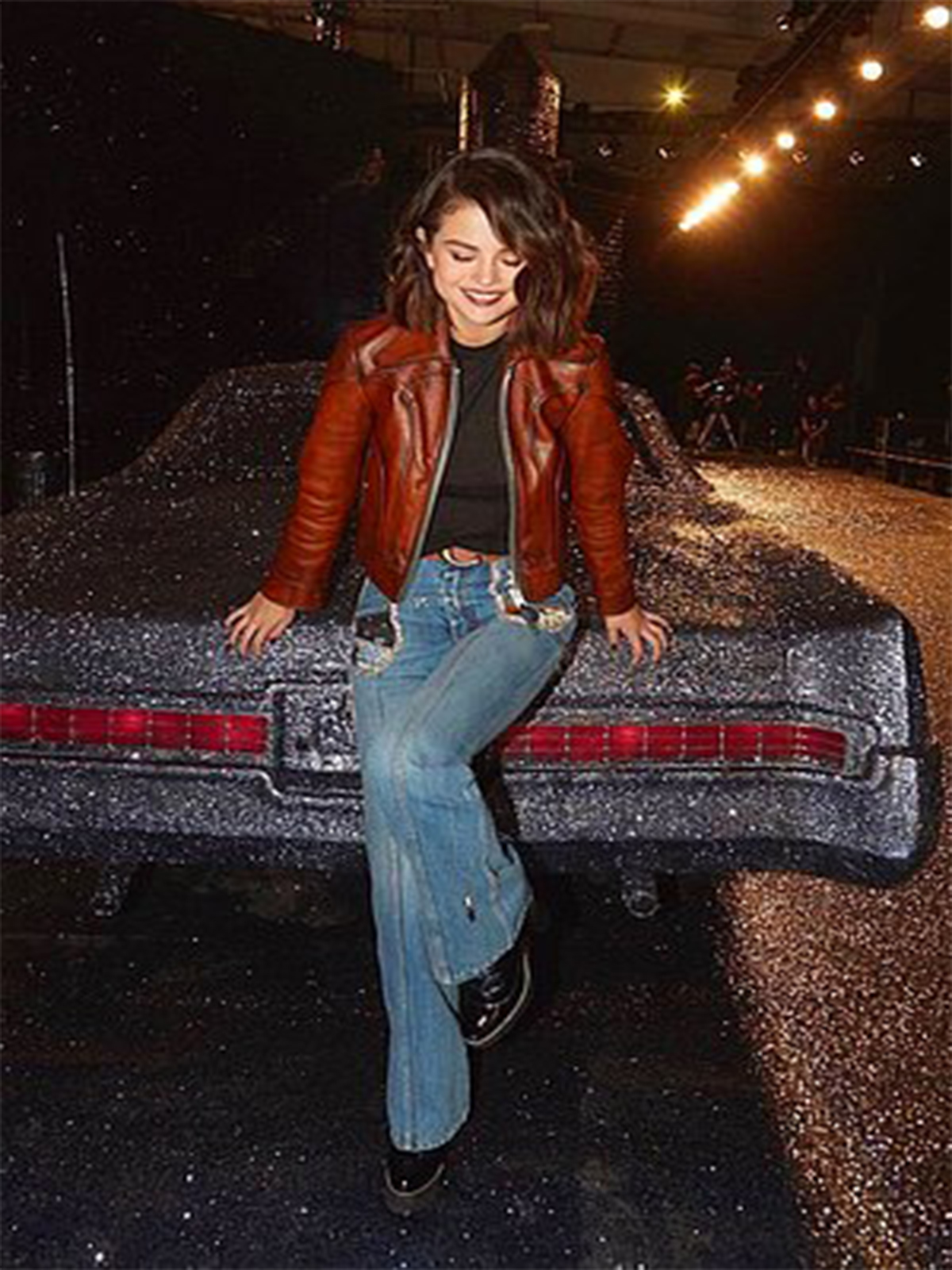 Ladies Casual Vintage Waxed Leather Jacket