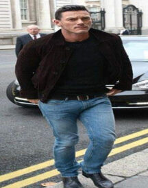 Luke Evans Mens Casual Brown Suede Dracula Untold Jacket