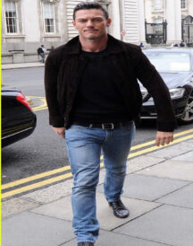 Luke Evans Mens Casual Brown Suede Leather Dracula Untold Jacket