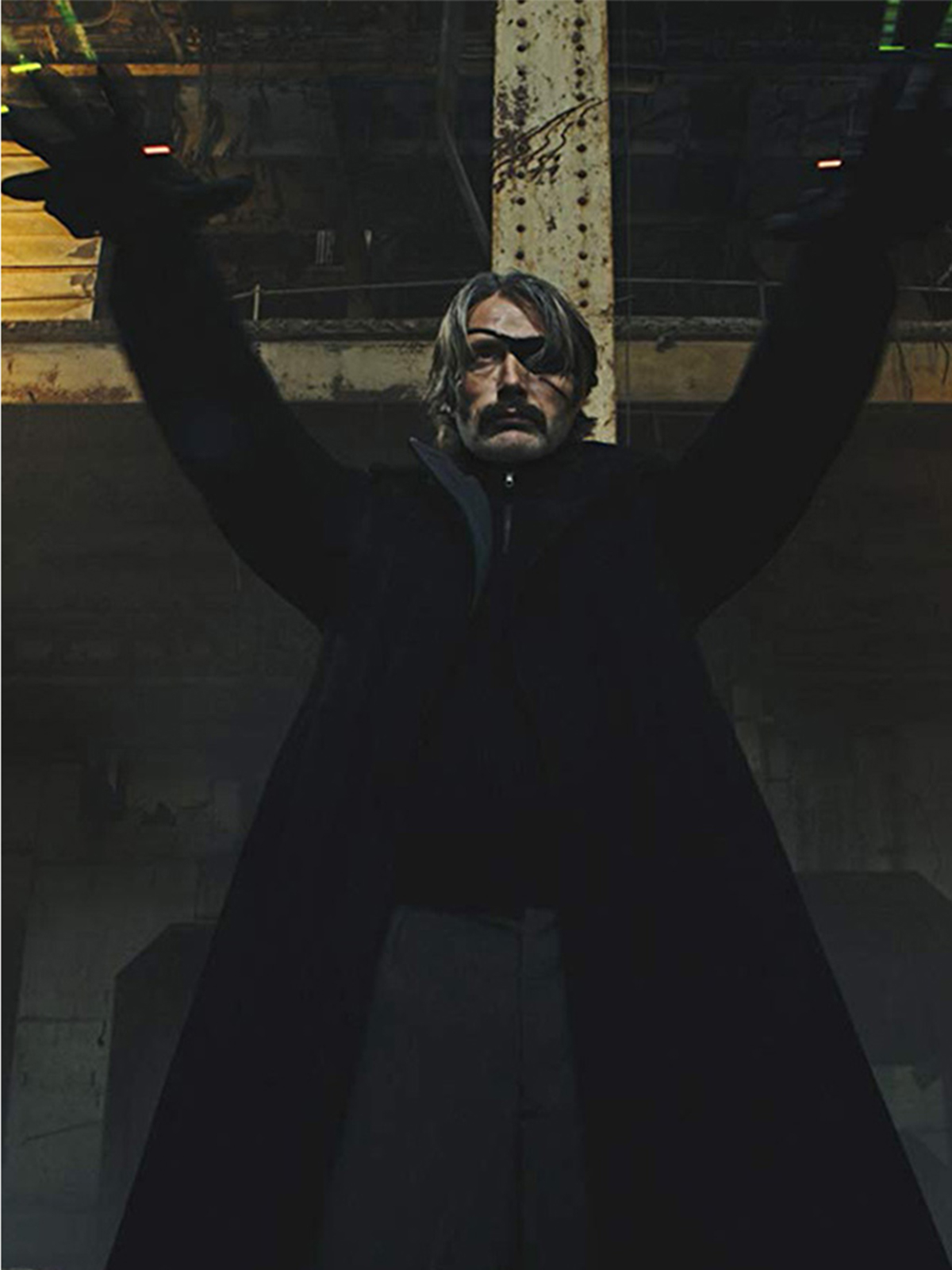 Mads Mikkelsen Polar Black Long Coat