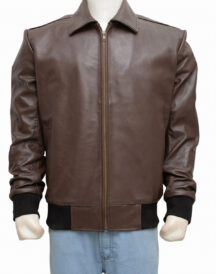 Men Casual Real Brown Jacket