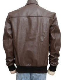 Men Casual Real Brown Leather Jacket