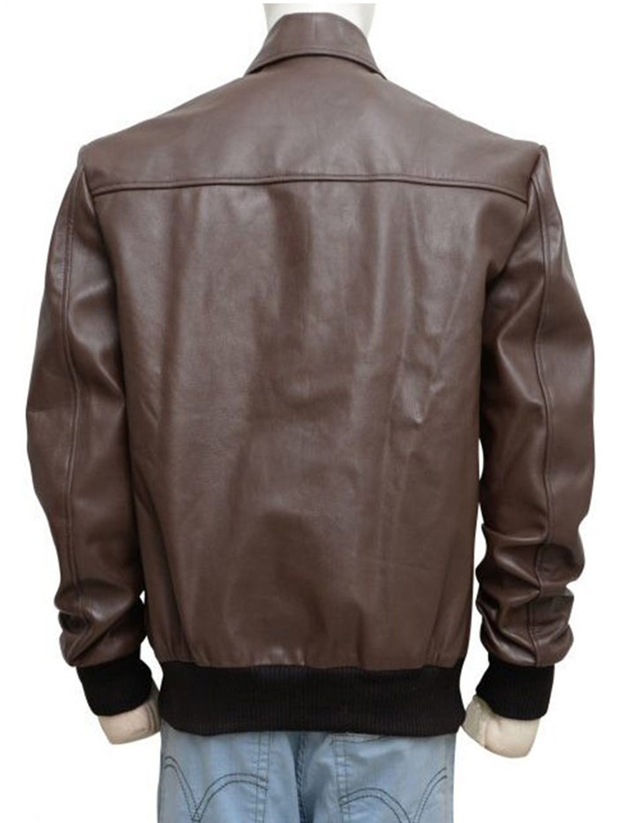 Men Casual Real Brown Jacket