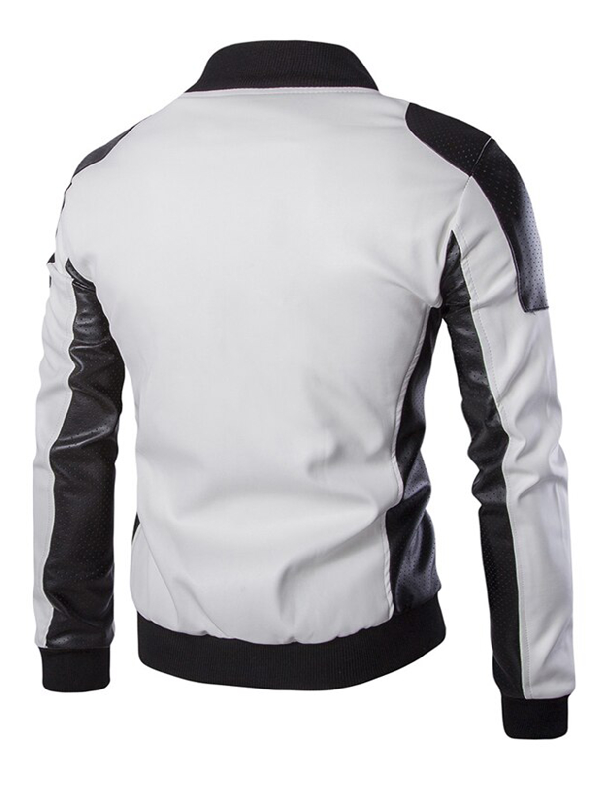 Mens Womens White And Black Slim Fit Jacket