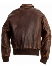 Men’s A2 Flight Bomber Real Distressed Brown Leather Jacket
