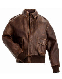 Men’s A2 Flight Bomber Real Distressed Leather Jacket