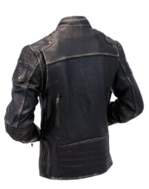 Men’s Cafe Racer Vintage Style Motorcycle Distressed Leather Jacket