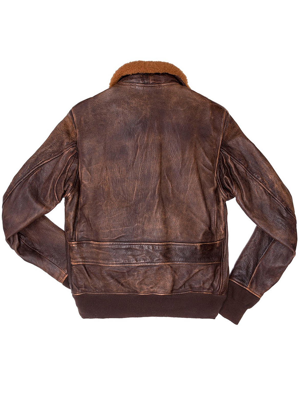 Men’s G1 Navy Brown Real Cowhide Distressed Leather Flight Jacket