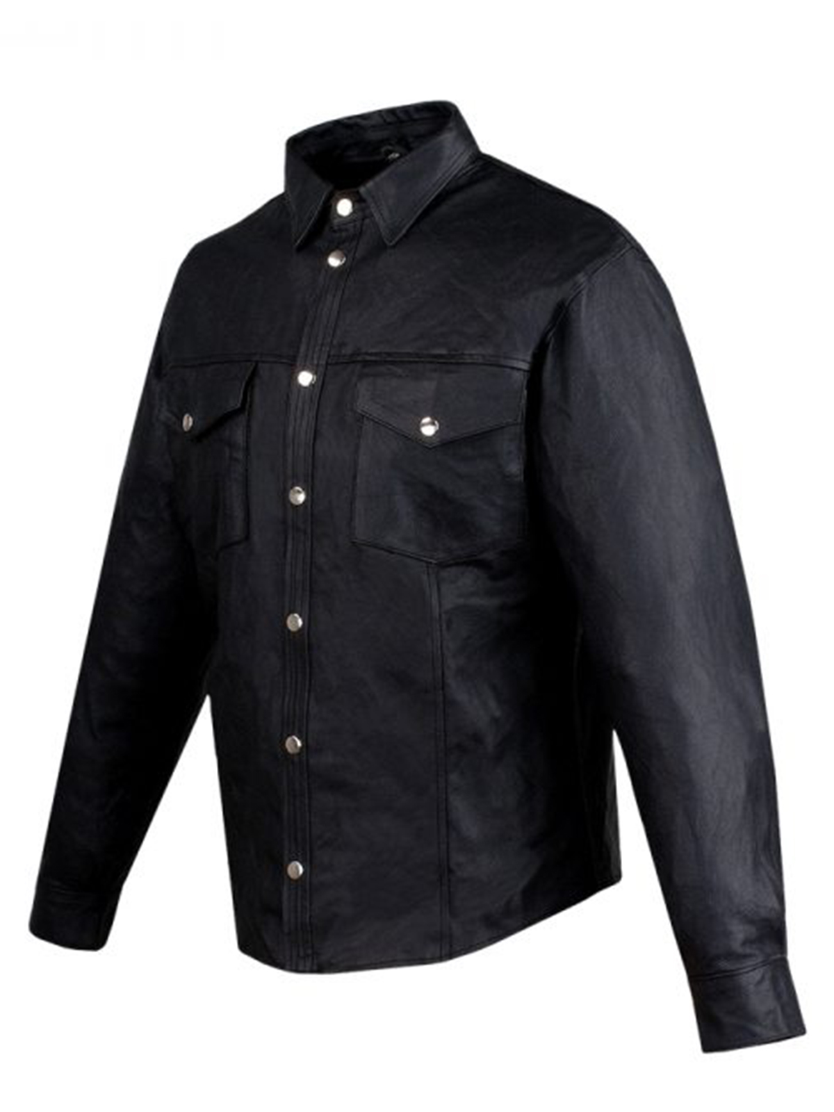 New Men’s Leather Buttoned Shirt Sale